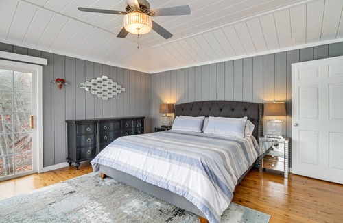 Gladehill House | Unique Smith Mountain Lake Home Over Water w/ Dock