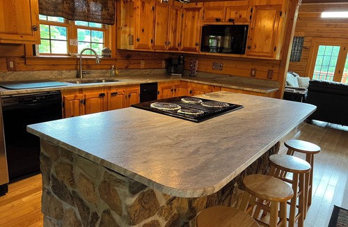 La Follette House | Water front log cabin and dock on Norris Lake, perfect for your family vacation!