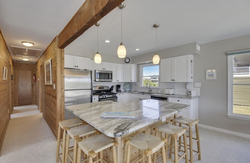 Whalehead Beach House | WH1019- Oceanfront Oasis! Featuring 3 BRs, Wifi, Ocean Views and Hot Tub!