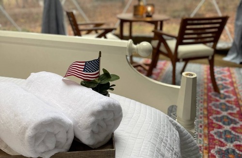 Brevard Apartment | Yurt Experience - Hot Tub - Creekside - Private Pond-