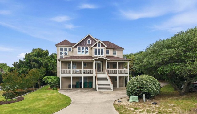 4251- Top of the World - Spacious Duck Getaway | Pool, Hot Tub & Soundside