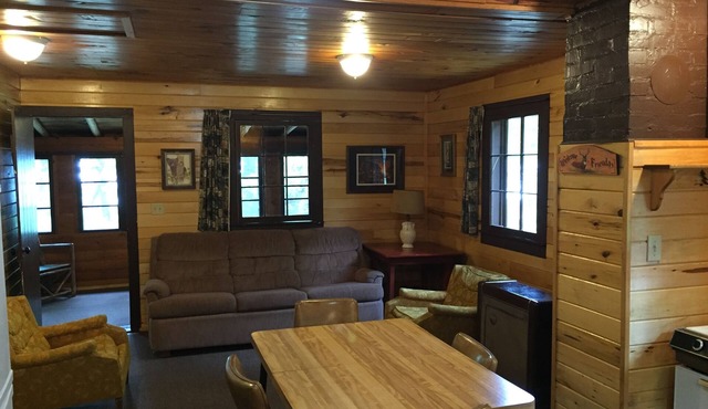 CABIN #4 (Bear) Beautiful knotty pine cabin tucked back by the woods! in Max