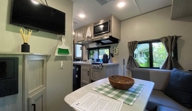 Charming RIVER FRONT camper RV with AC by Lackawaxen River in Hawley