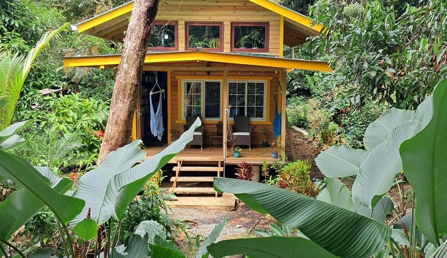 Charming Tiny House, 1 minute walk to surf and beaches, peaceful. in Isla Carenero