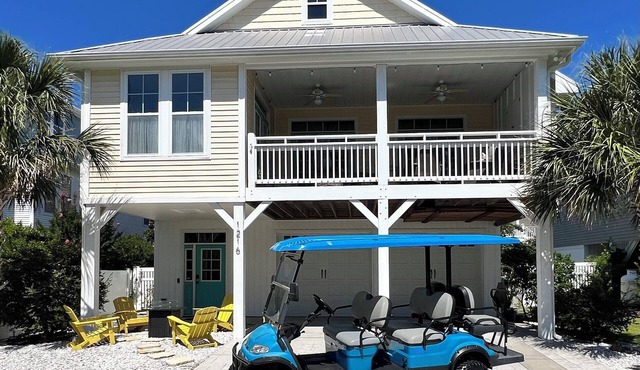 Close to Everything, Family & Dog Friendly, Covered Porch, Golf Cart