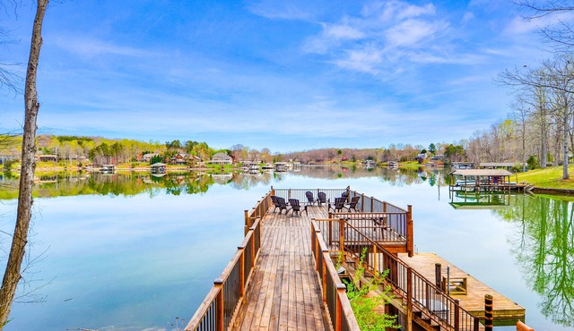 Cottage at the Lake - Waterfront lake-view home with dock, fireplace, pool table, kayaks, & firepit