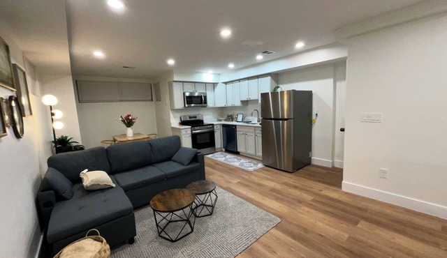 Coze & Stylish Basement Retreat