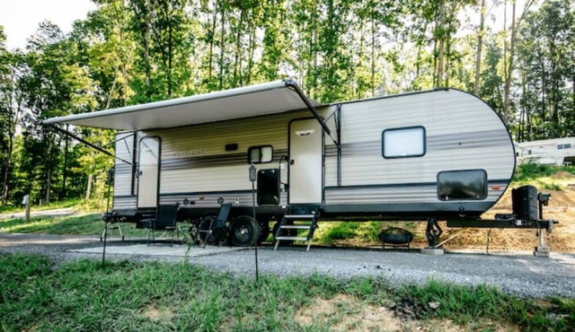 Cozy camper at Wolf Creek RV Park