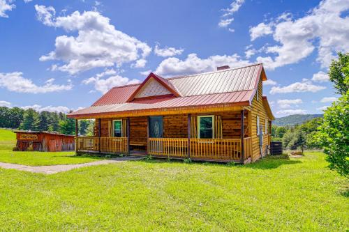 Deck & Scenic View: Historic Cabin in Piney Creek!