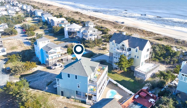 Dog-friendly beach home with private pool, hot tub, AC, pool table & game room