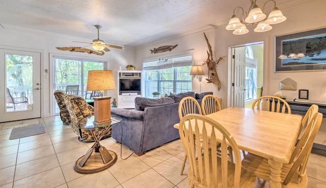 Elevated Home w/ Fire Pit + Dock on Suwannee River in Bell
