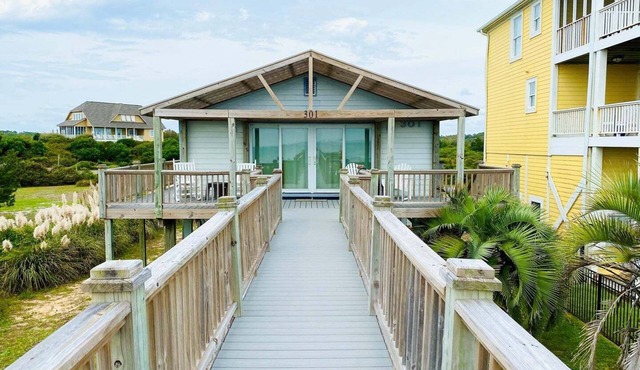 Experience oceanfront bliss at Serenity Now in Holden Beach, NC – perfect for 6!