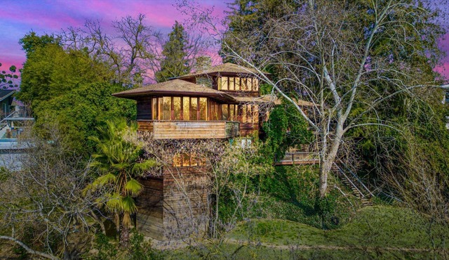 Frank Lloyd Wright Inspired Luxury Treetop Getaway in Modesto
