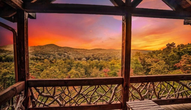 Long-Range Views Game Room Fire Pit Pets in Blue Ridge