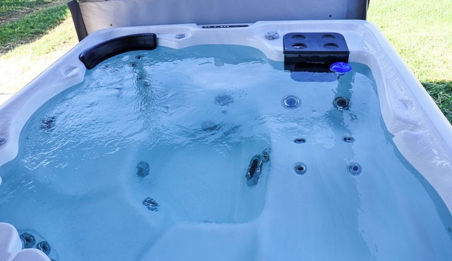 New home build 2024 in Louisville with hot tub for family.