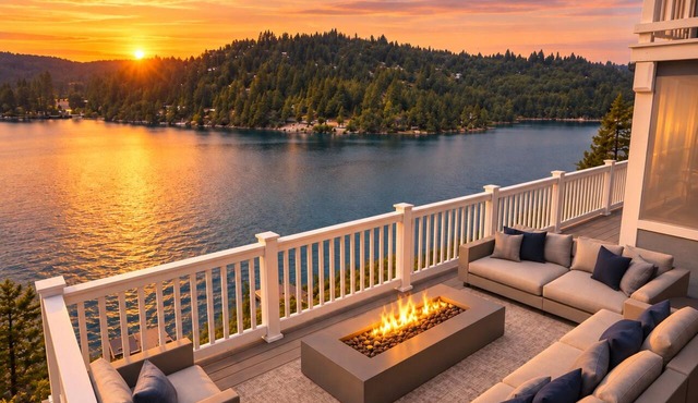 Panoramic Lakefront Retreat, View from Every Floor in Crestline