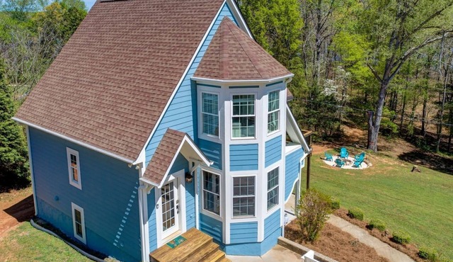 Plenty of Deep Water at our Dock + Game Room, Firepit, Golf Cart + Pets welcome!