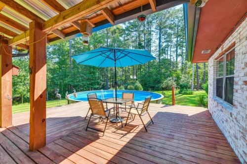Pool & Deck: Pond-View Getaway in Newnan!