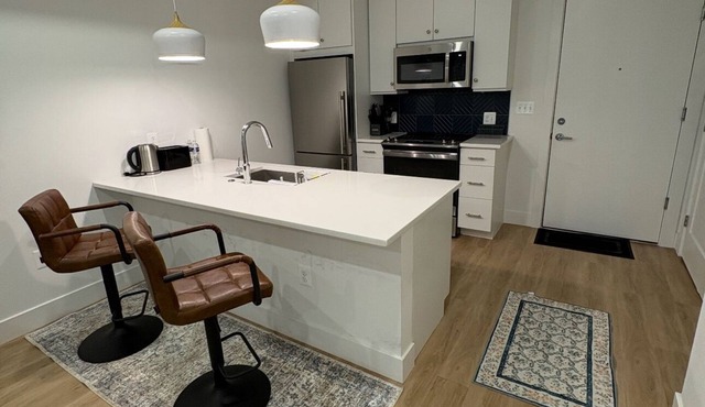 Relaxing New 1-BR Condo with washer Dryer close to metro and hospitals.