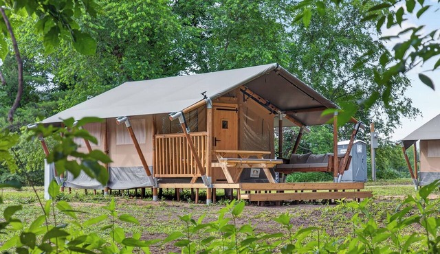 Riverfront Safari Tent Near Virginia Tech