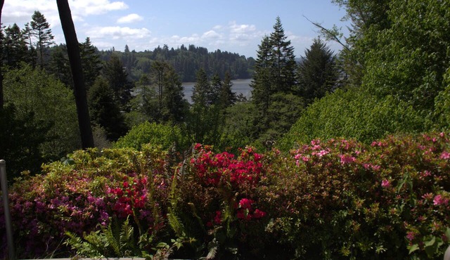 Sand Ranch II Custom home with bay views in North Bend