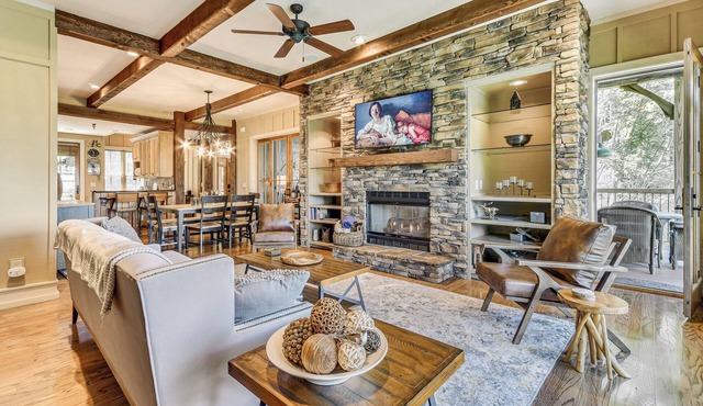 Screened Porch + Mtn Views: Luxe Burnsville Condo