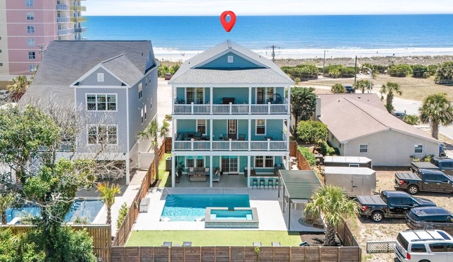 Spacious 6BR Oceanfront Retreat with Private Pool in Atlantic Beach in Atlantic Beach