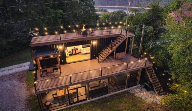 Unique Shipping Container w/Hot Tub & Lake Views