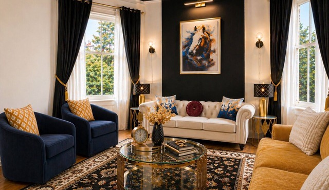 Upscale Prime Spot 6Bed 5Bath Mins 2 UL/Downtown Firepit Speakeasy Lux Amenities