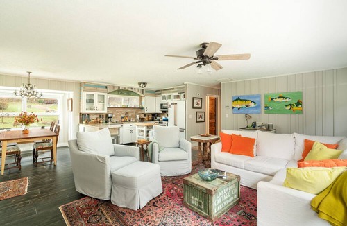 Burnsville House | Fishing on the Cane River in the Mountains.